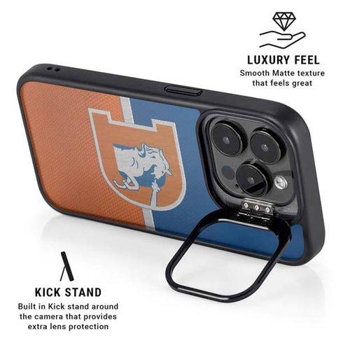 NFL Denver Broncos Vintage iPhone 15 Pro Kickstand Case